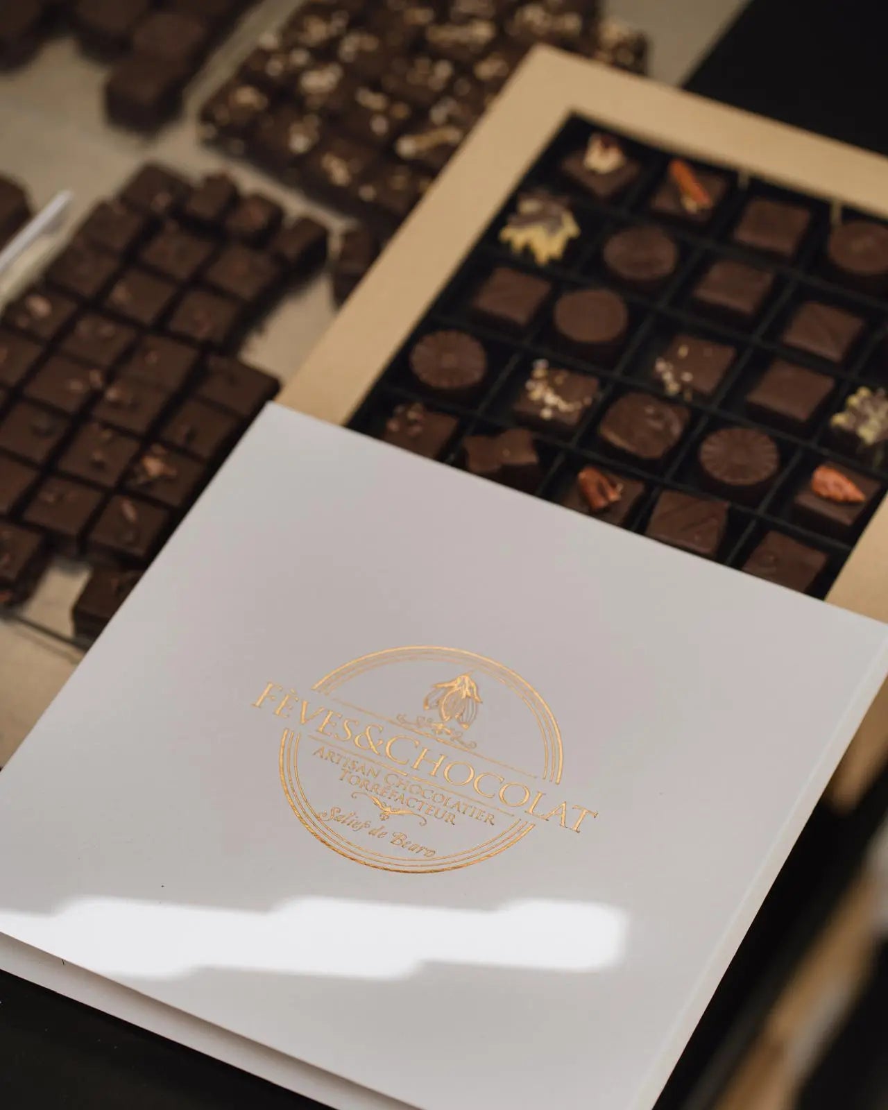 Boite Pralinés / Ganaches Fèves&Chocolat